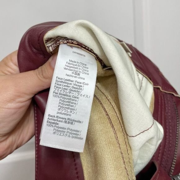 New Madewell The Plus Perfect Vintage Straight Jean Faux Leather in Cabernet 27 - Picture 11 of 14